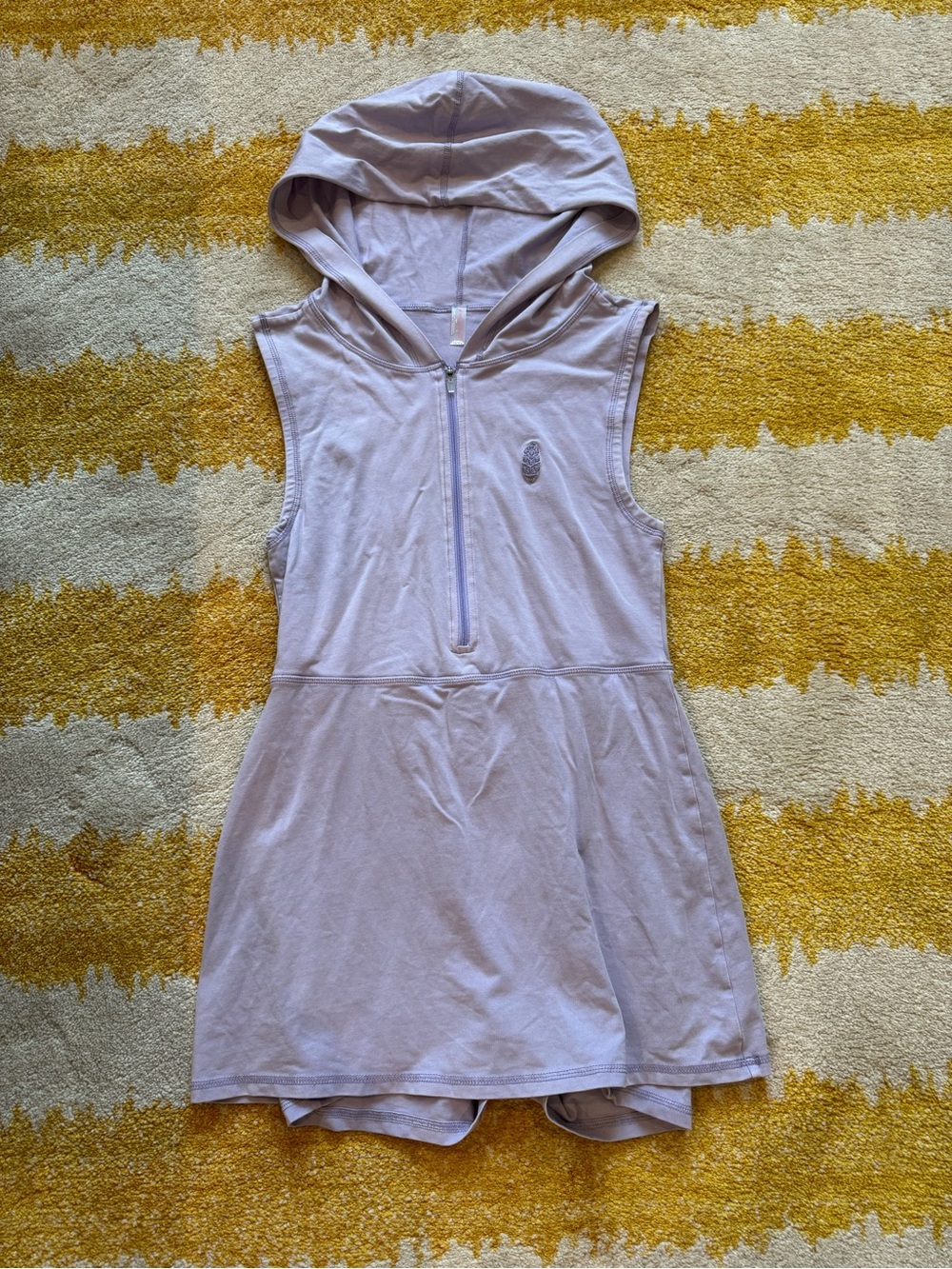 FP Movement by Free People Sleeveless Hooded Romper Dress Skort in Lavender XS